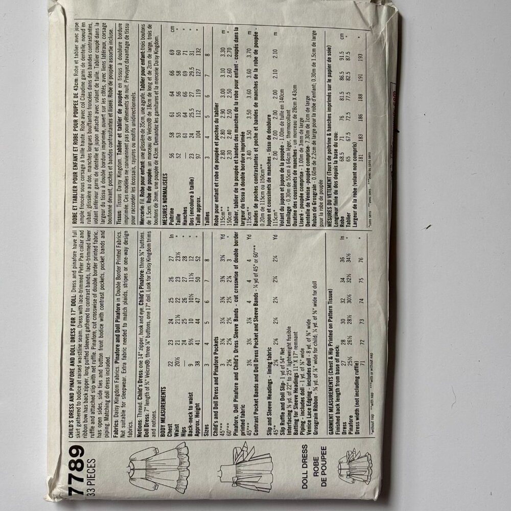 Simplicity Pattern 7789 - Picture 2 of 2